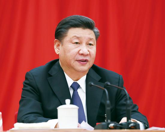 中國共產(chǎn)黨第十九屆中央委員會第三次全體會議，于2018年2月26日至28日在北京舉行。中央委員會總書記習(xí)近平作重要講話。 新華社記者 鞠鵬/攝