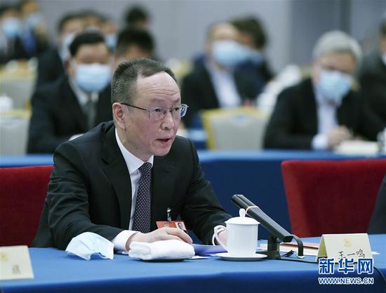  5月23日，全國(guó)政協(xié)委員王一鳴在政協(xié)聯(lián)組會(huì)上發(fā)言。新華社記者 謝環(huán)馳 攝
